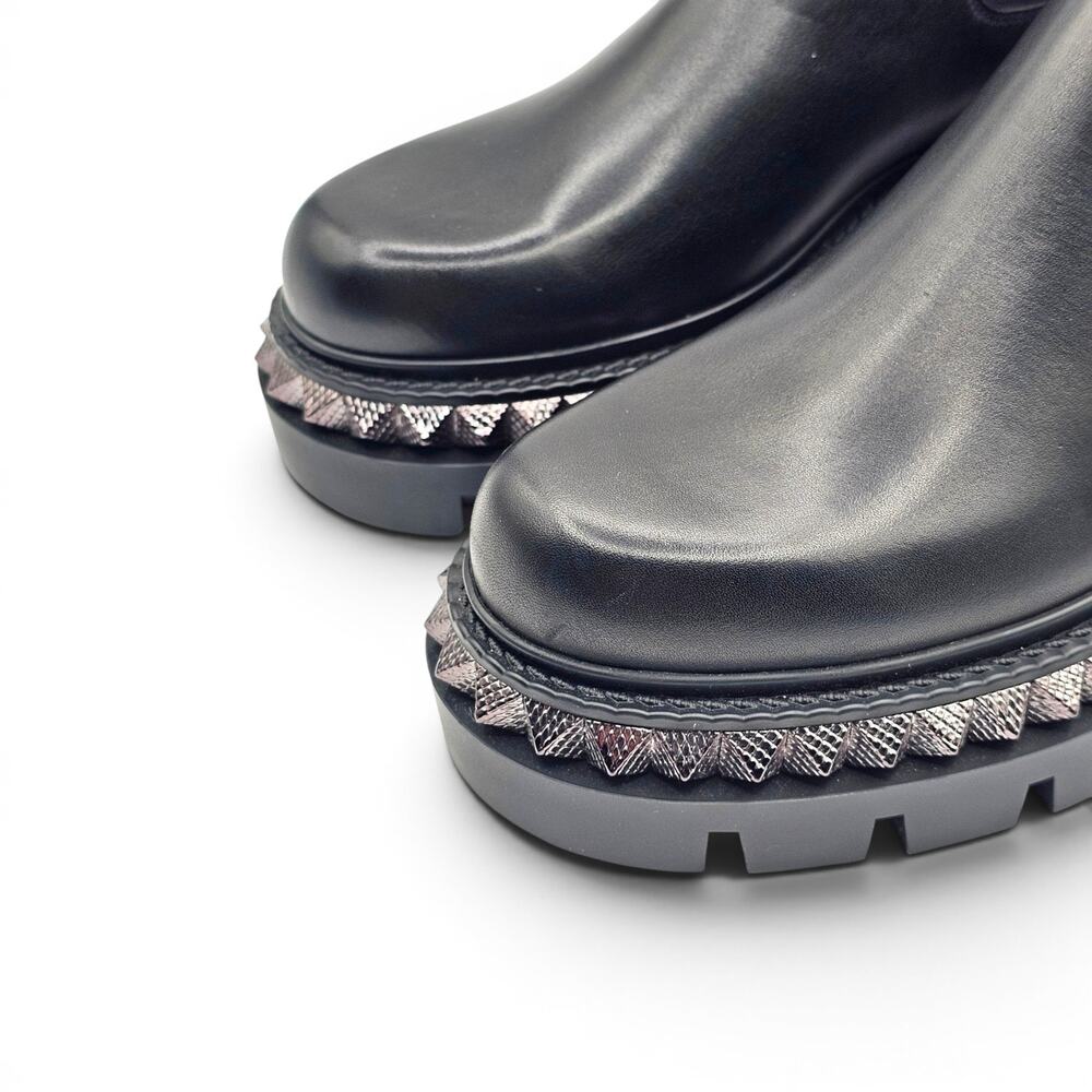 Christian Louboutin St Emilia Pyraclou Women's Leather Boots Black EU 37 US 7 - Picture 6 of 9